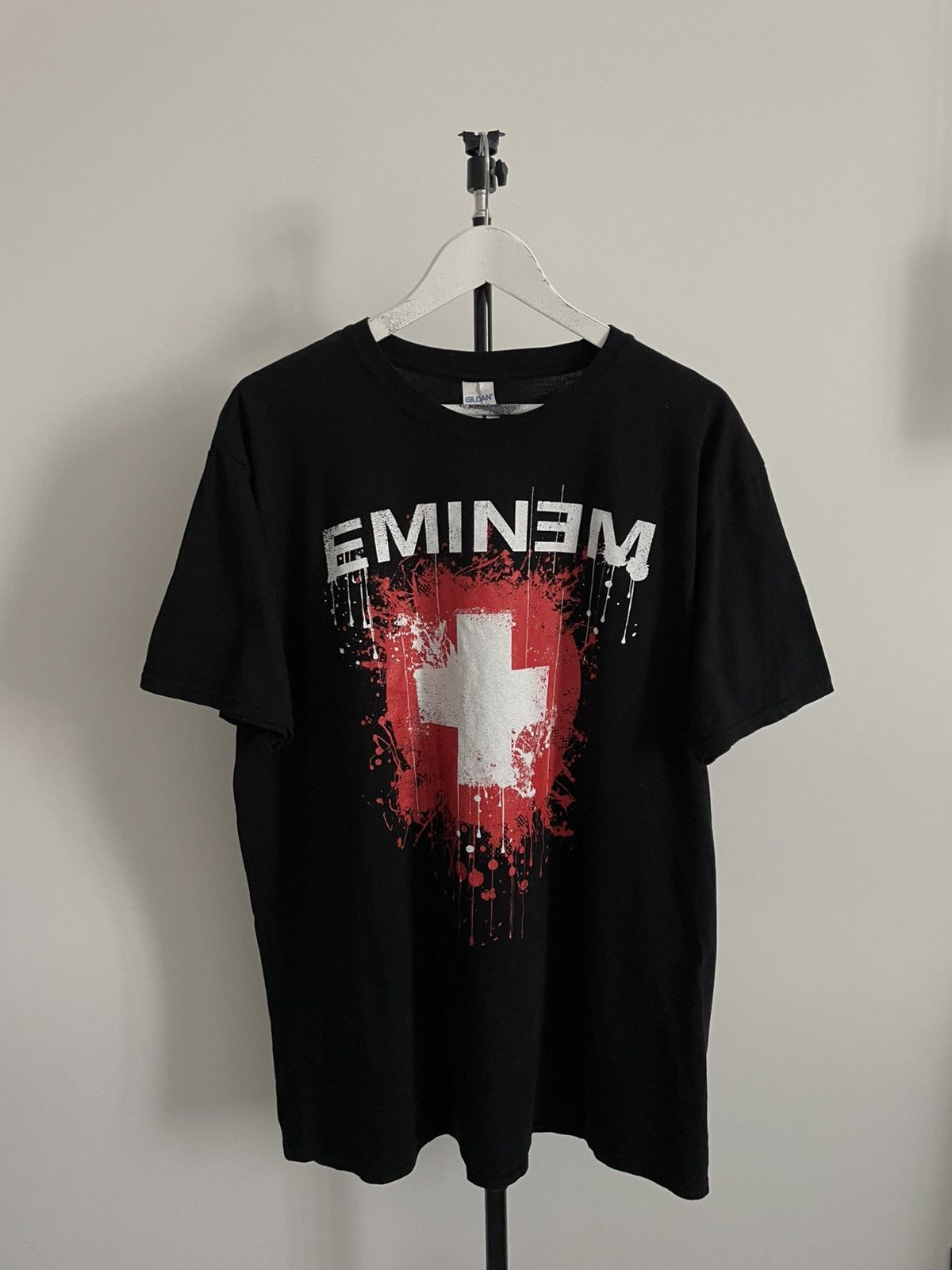 Rap Tees Eminem Recovery Rap T-Shirt Black Y2K Printed Logo Size US XL / EU 56 / 4 - 1 Thumbnail
