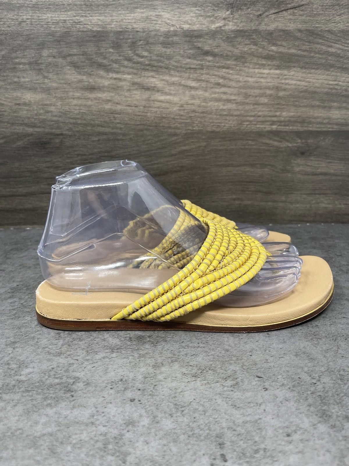 Donald Pliner Donald J Pilner Sandals Womens Size 7.5 Yellow Lisa Leather Size US 7.5 / IT 37.5 - 5 Thumbnail