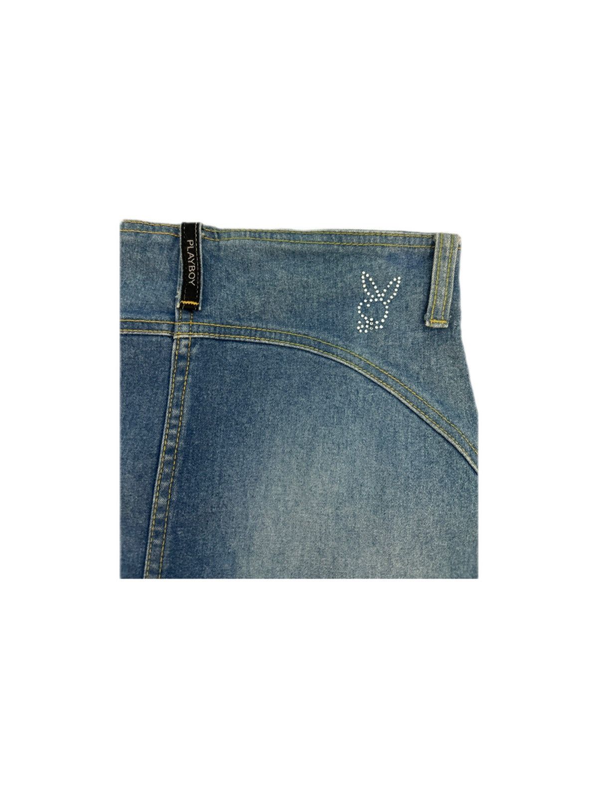 Playboy × Vintage Vintage Playboy Blue denim Mini Skirt Size 26" / US 2 / IT 38 - 3 Thumbnail