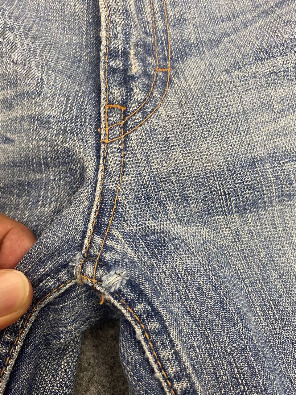 Japanese Brand sweet camel low bootcut denim nice design Size 31" - 12 Thumbnail