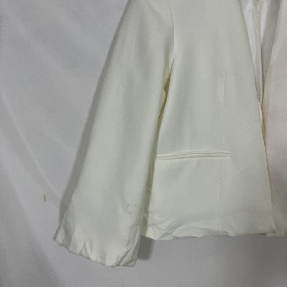 Zara ZARA CREAM/IVORY CROPPED BLAZER Size M / US 6-8 / IT 42-44 - 2 Thumbnail