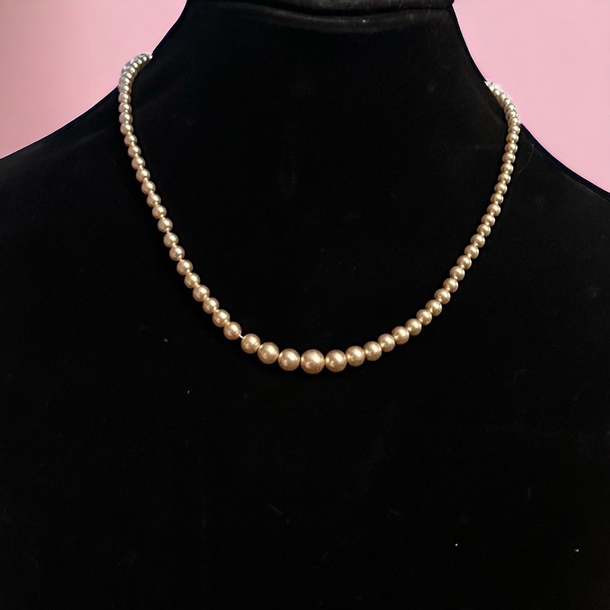 Vintage Vintage faux pearl necklace with sterling clasp Size ONE SIZE - 1 Thumbnail