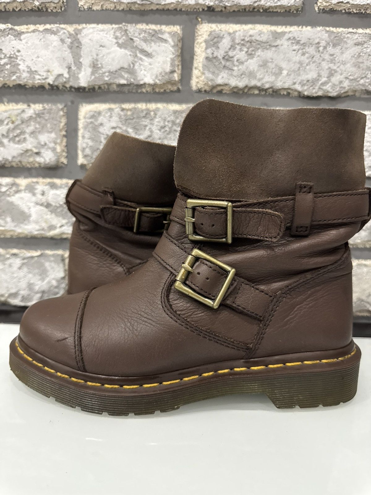 Dr. Martens Kristy Dark Brown Virgina Darken Suede Boots Dr.Martens Size US 7 / IT 37 - 2 Thumbnail