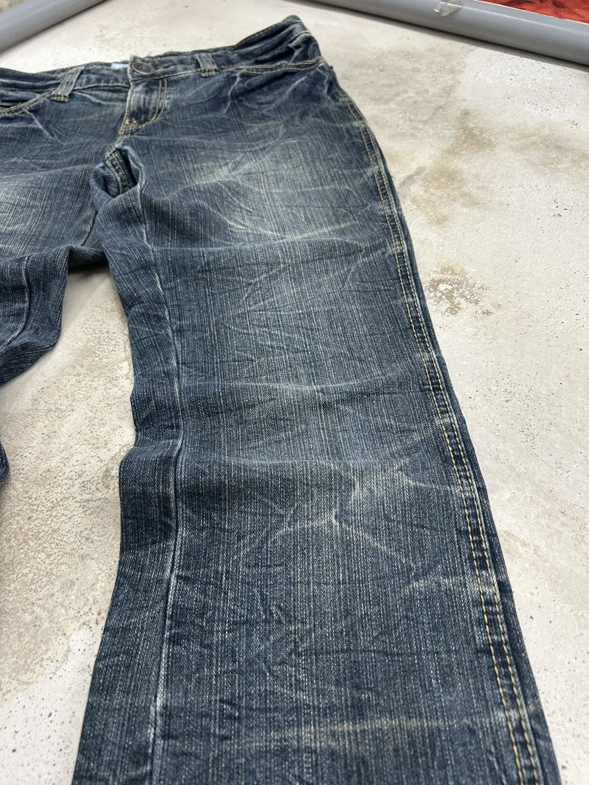Hysteric Glamour × If Six Was Nine × Japanese Brand Flare Colza Japan Clawn Marks Fade Washed Heavy Whiskered Size US 30 / EU 46 - 6 Thumbnail