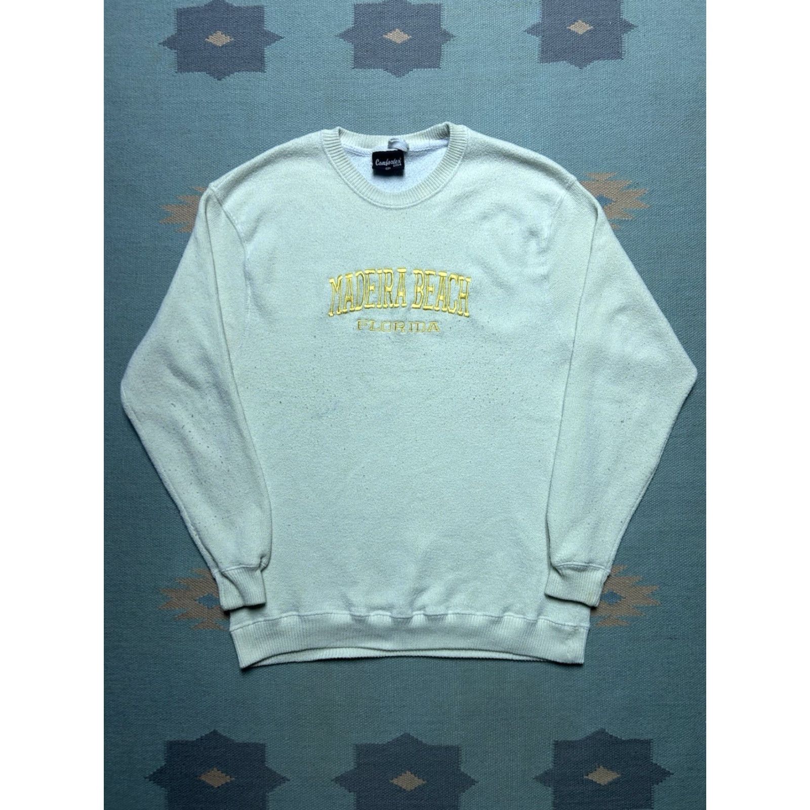 Vintage VINTAGE Sweatshirt Men Pullover Beach Florida Madera Beach White L Long Ocean Beach Shirt Mens Size US L / EU 52-54 / 3 - 2 Thumbnail