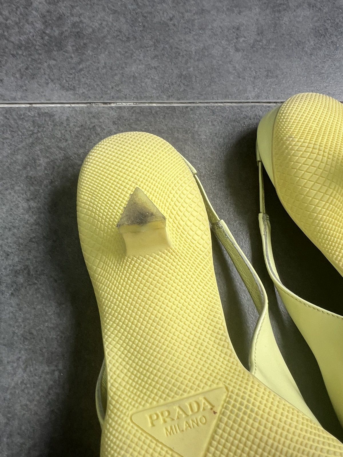 Prada RAF Simons Prada Green Patent Pointed Toe Slingback Pumps Size US 7 / IT 37 - 8 Thumbnail