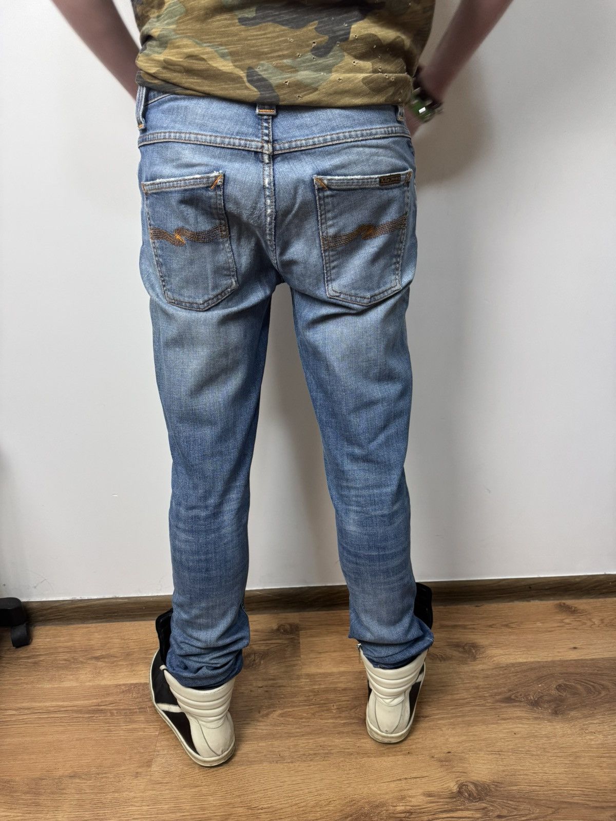 Nudie Jeans Nudie Jeans Long Inseam Slim Distressed Jeans Made in Italy Size US 30 / EU 46 - 2 Thumbnail