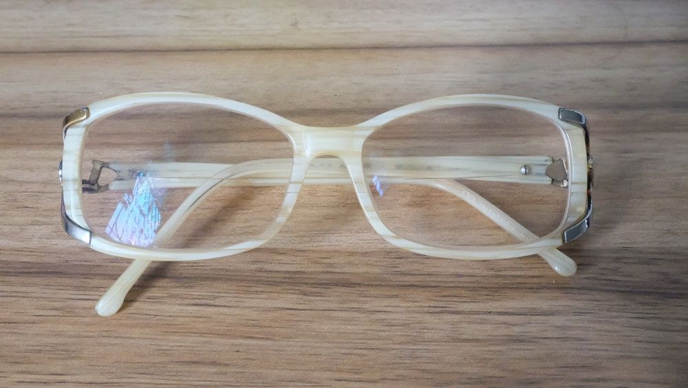 Gianni Valentino Valentino Garavani Glasses Brown Wood Pattern Made in Italy Size ONE SIZE - 2 Thumbnail