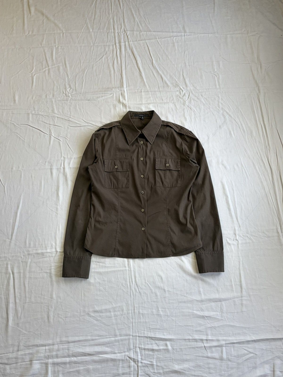 Gucci Gucci by Tom Ford 2001 military uniform shirt Size L / US 10 / IT 46 - 2 Thumbnail