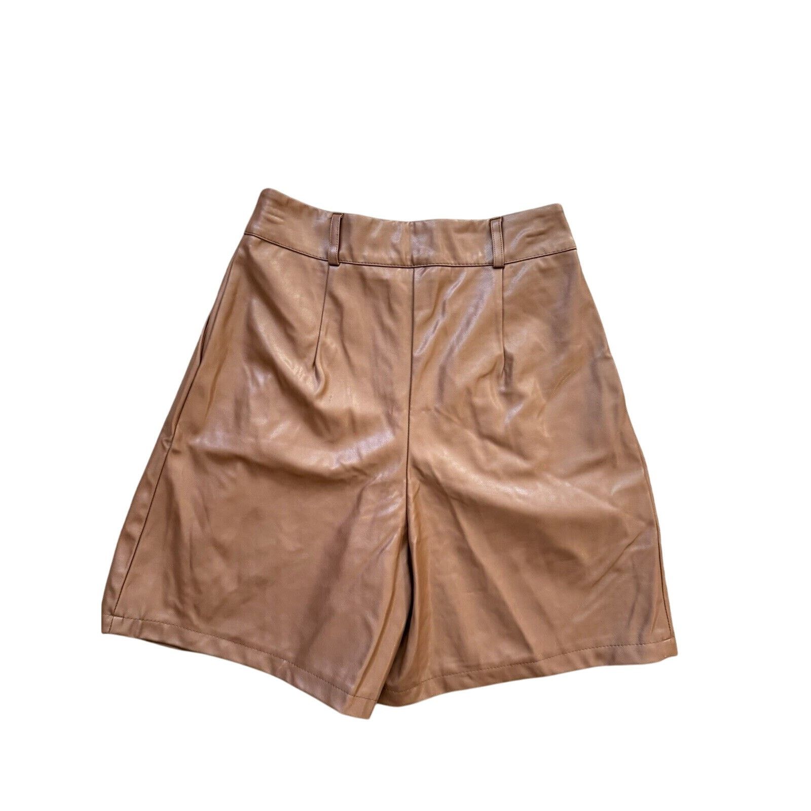 Other Brown Faux Lather High Waist Shorts NWT SIZE M/8 Size 30" / US 8 / IT 44 - 2 Thumbnail
