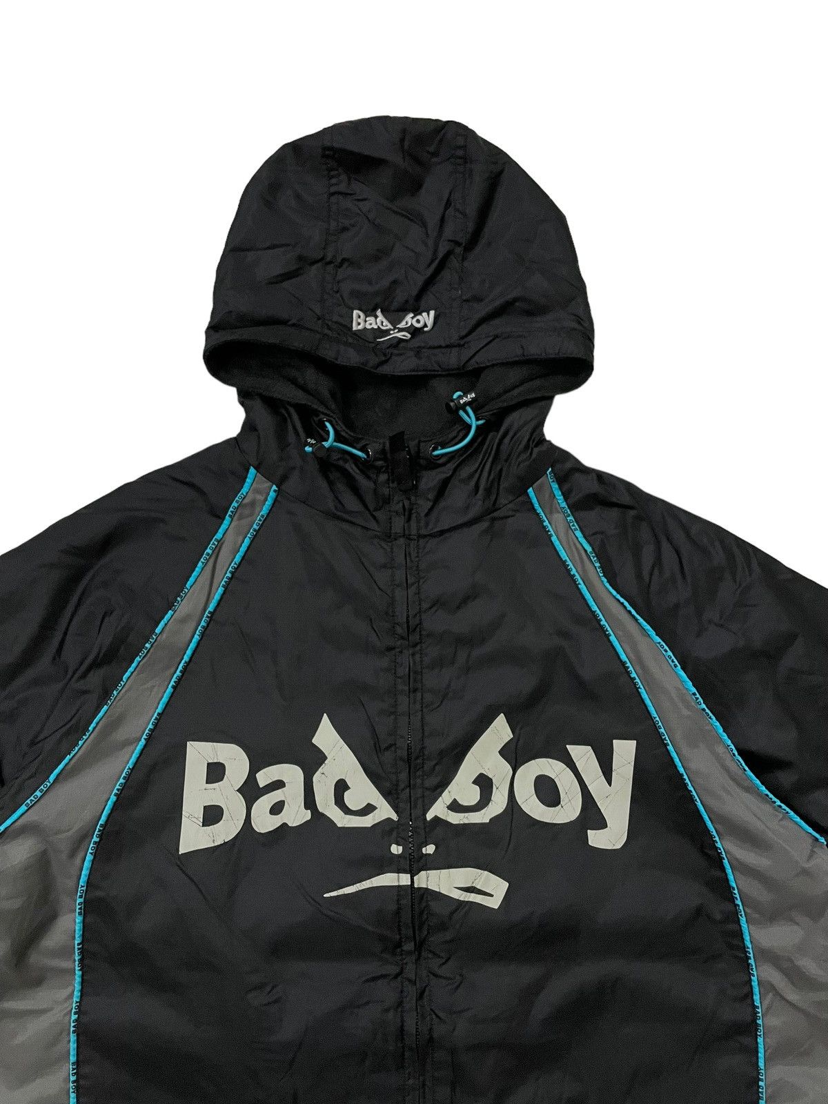 Japanese Brand Bad Boy Spell Out Zip Up Hood Jacket Size US M / EU 48-50 / 2 - 6 Thumbnail
