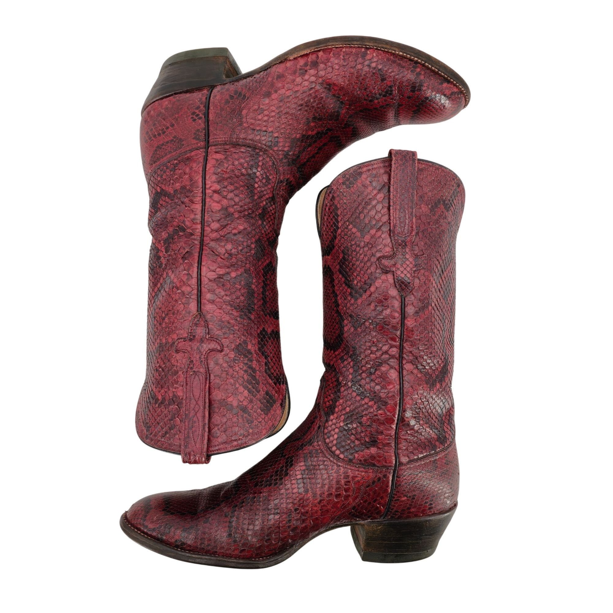 Lucchese Lucchese San Antonio Full Burmese Python Mens 11.5D Cowboy Size US 11.5 / EU 44-45 - 7 Thumbnail