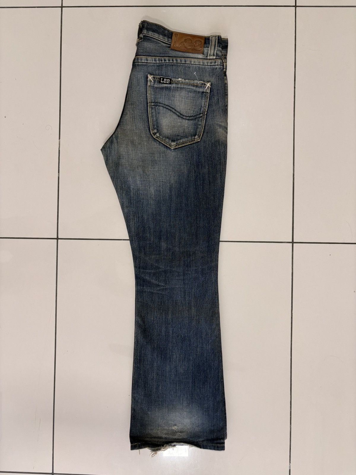 Vintage Vtg Lee Riders Flare Bootcut Distressed Jeans Size US 30 / EU 46 - 21 Thumbnail