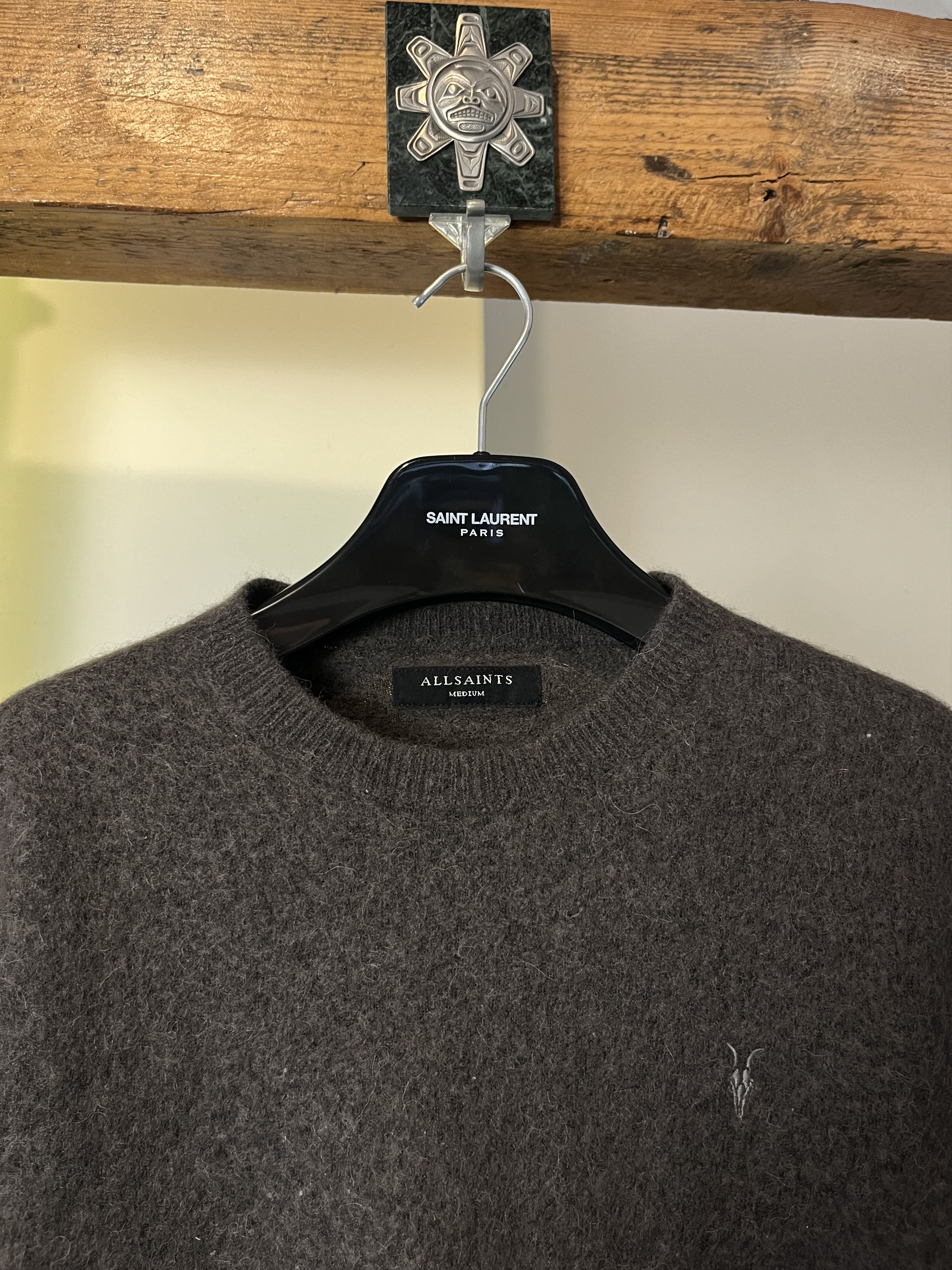 Allsaints × Designer Allsaints Wool Blend Brown Turtleneck Knitwear Size M / US 6-8 / IT 42-44 - 3 Thumbnail