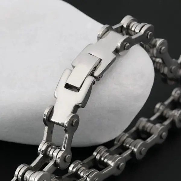VIBE Biker Bicycle Motorcycle Chain Bracelet Size ONE SIZE - 4 Thumbnail