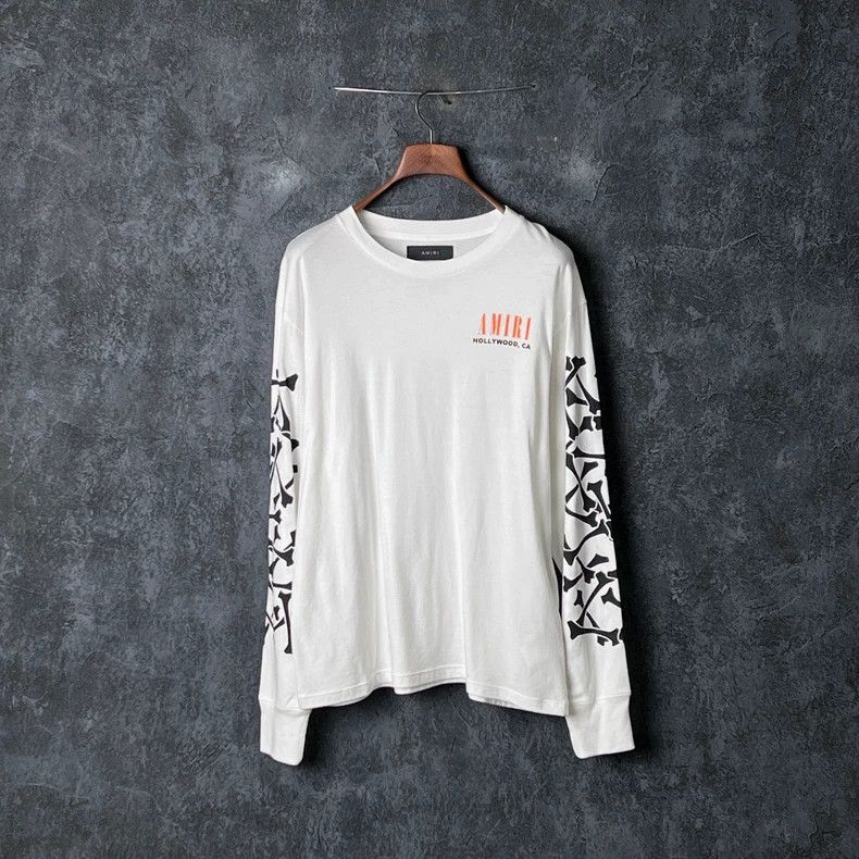 Amiri Amiri White cotton long-sleeved T-shirt Size US M / EU 48-50 / 2 - 1 Thumbnail
