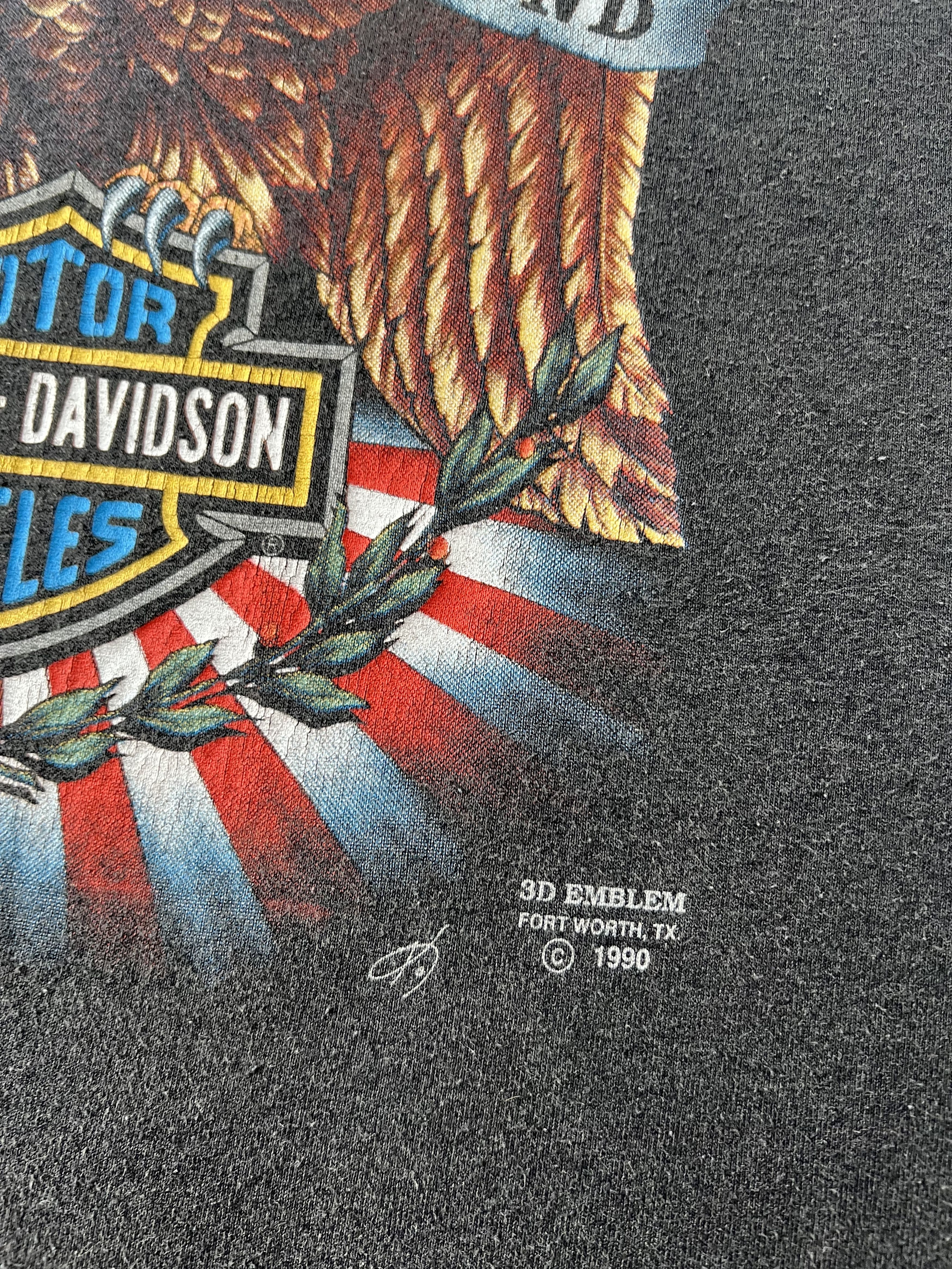 Harley Davidson Vintage 1990 3D Emblem Harley Davidson American Legend Eagle Size US XXL / EU 58 / 5 - 6 Thumbnail