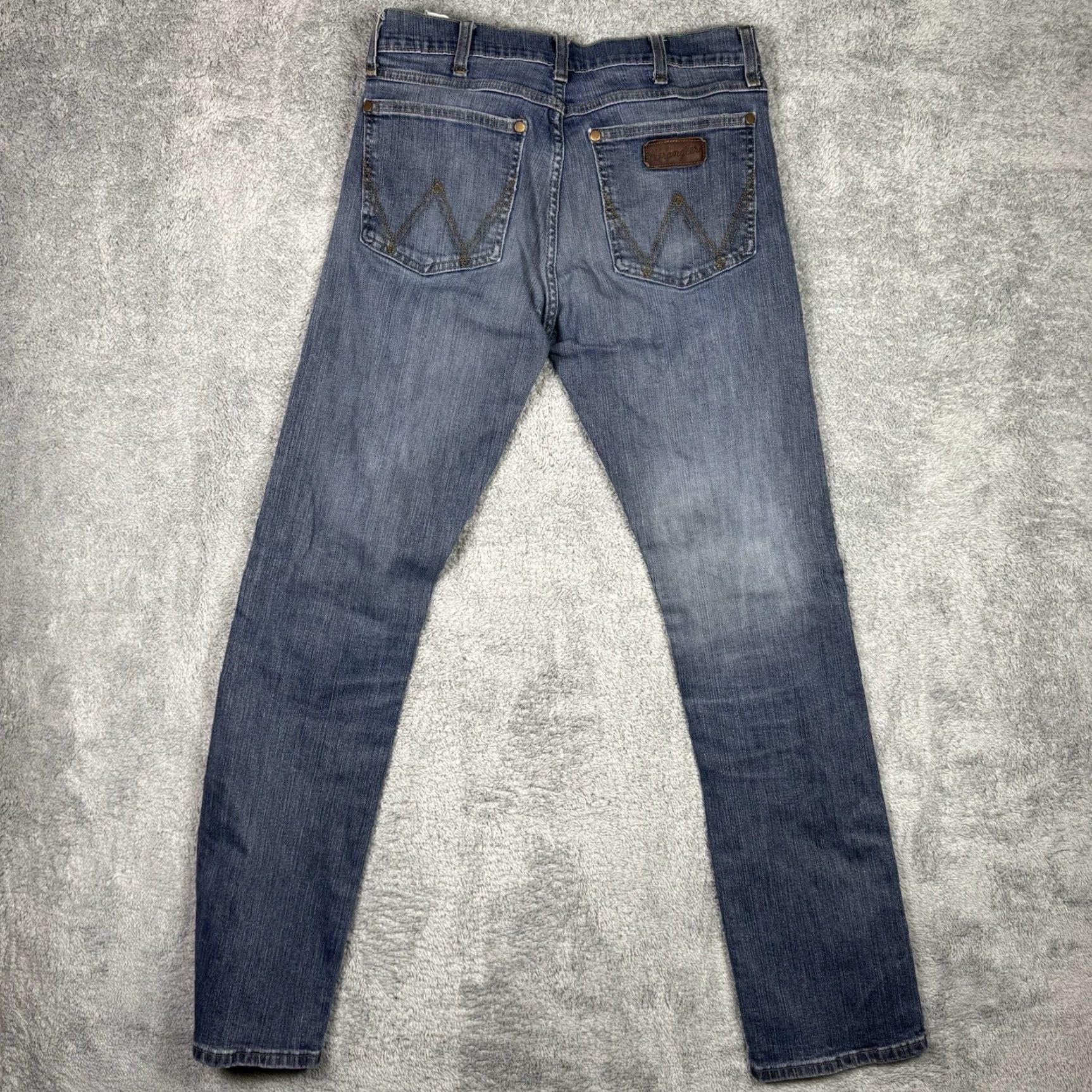 Wrangler Wrangler Retro Jeans Slim Straight 30x34 Mens Blue Denim Cowboy Western Whisker Denim Jeans Wrangler Retro Mens 30x34 Jeans Blue Size US 30 / EU 46 - 3 Thumbnail