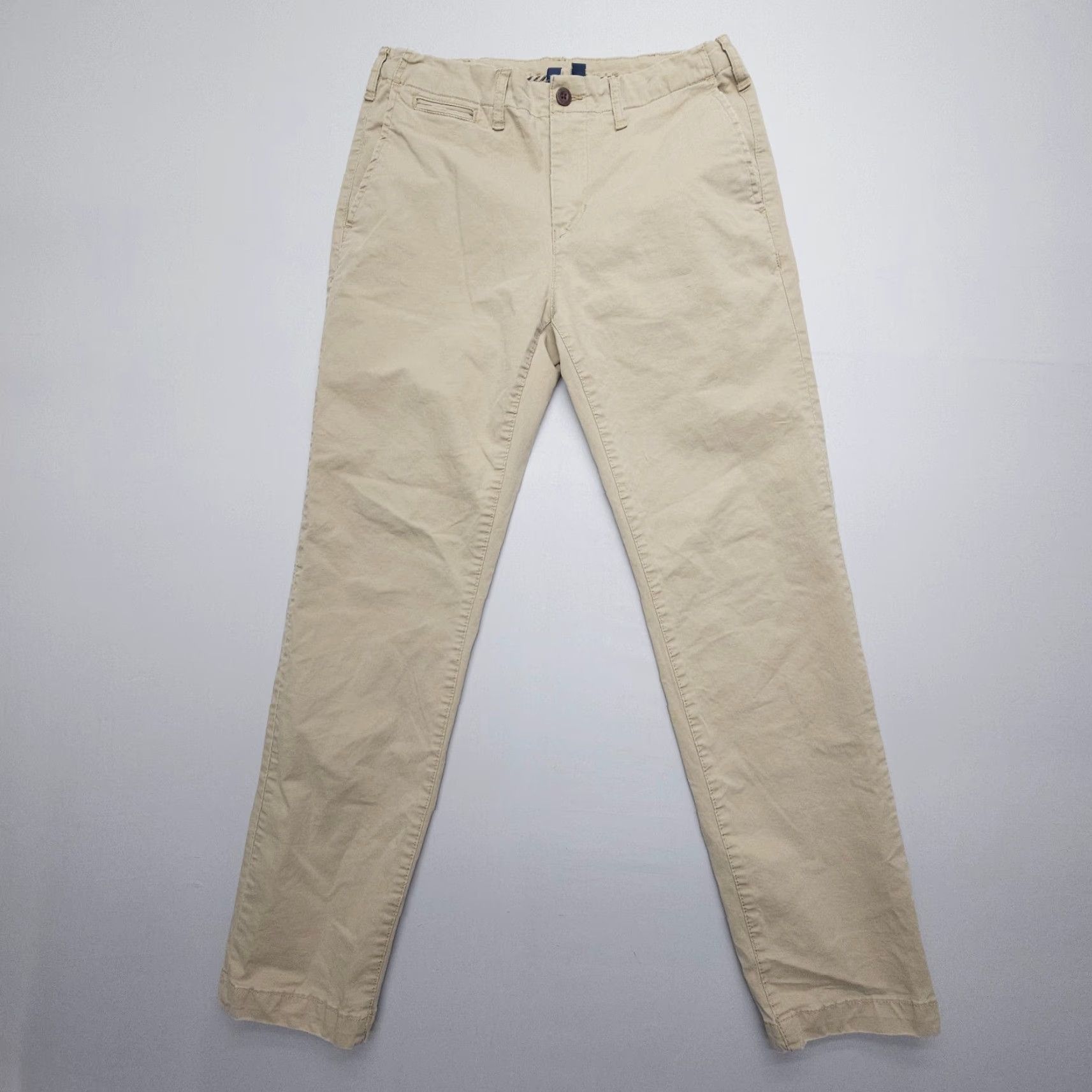 American Eagle Outfitters American Eagle Outfitters Athletic Straight Live-in Khakis Chino Pants Mens 31 x 32 Beig e Comfort Stretch Pockets Regular 31in Inseam Size US 31 - 2 Thumbnail