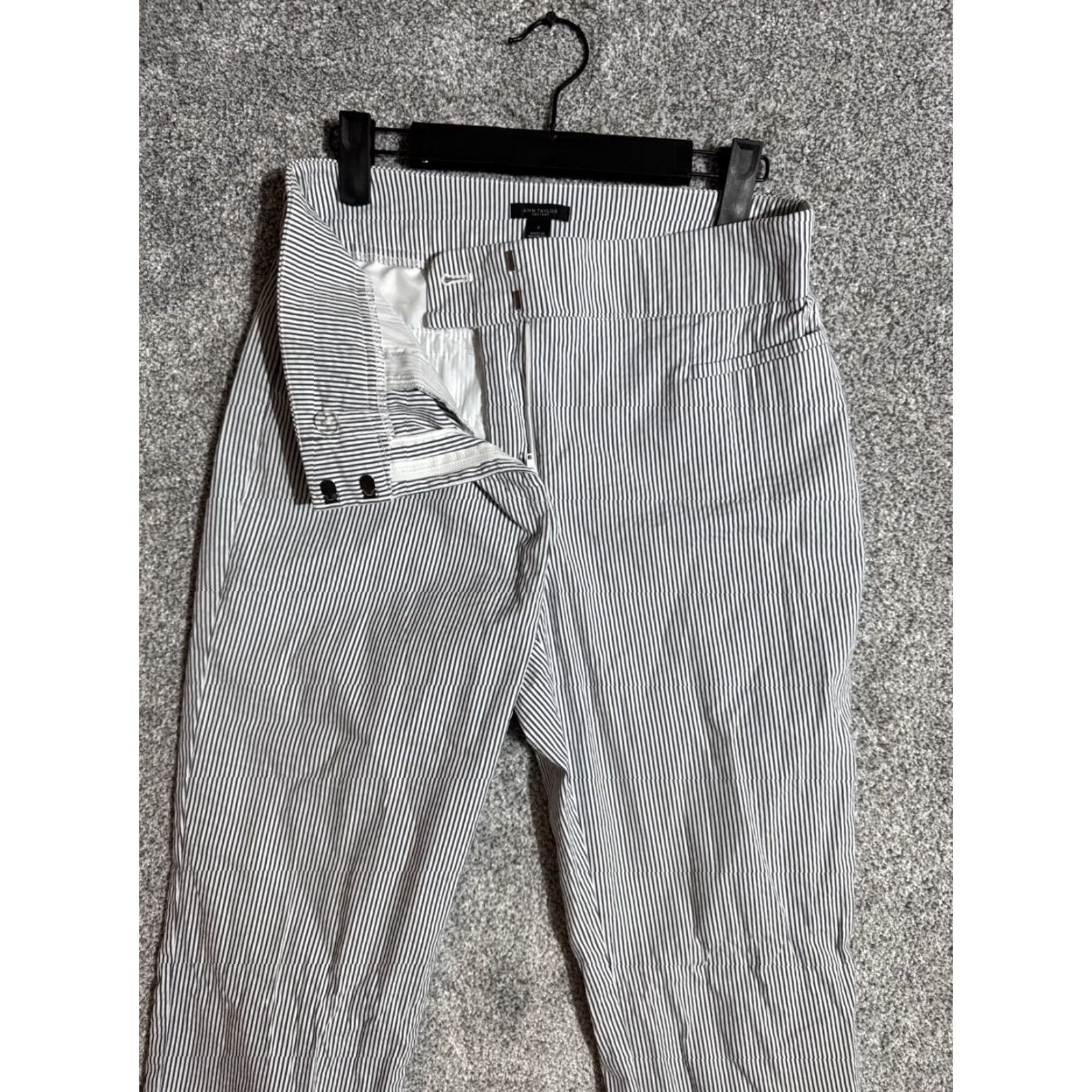 Ann Taylor Ann Taylor Pants Womens 4 Dress Pants Office Chic Preppy Minimalist Business Casual Multicolor Cotton Blend Straight Leg 2 Pcs Size 27" / US 4 / IT 40 - 7 Thumbnail