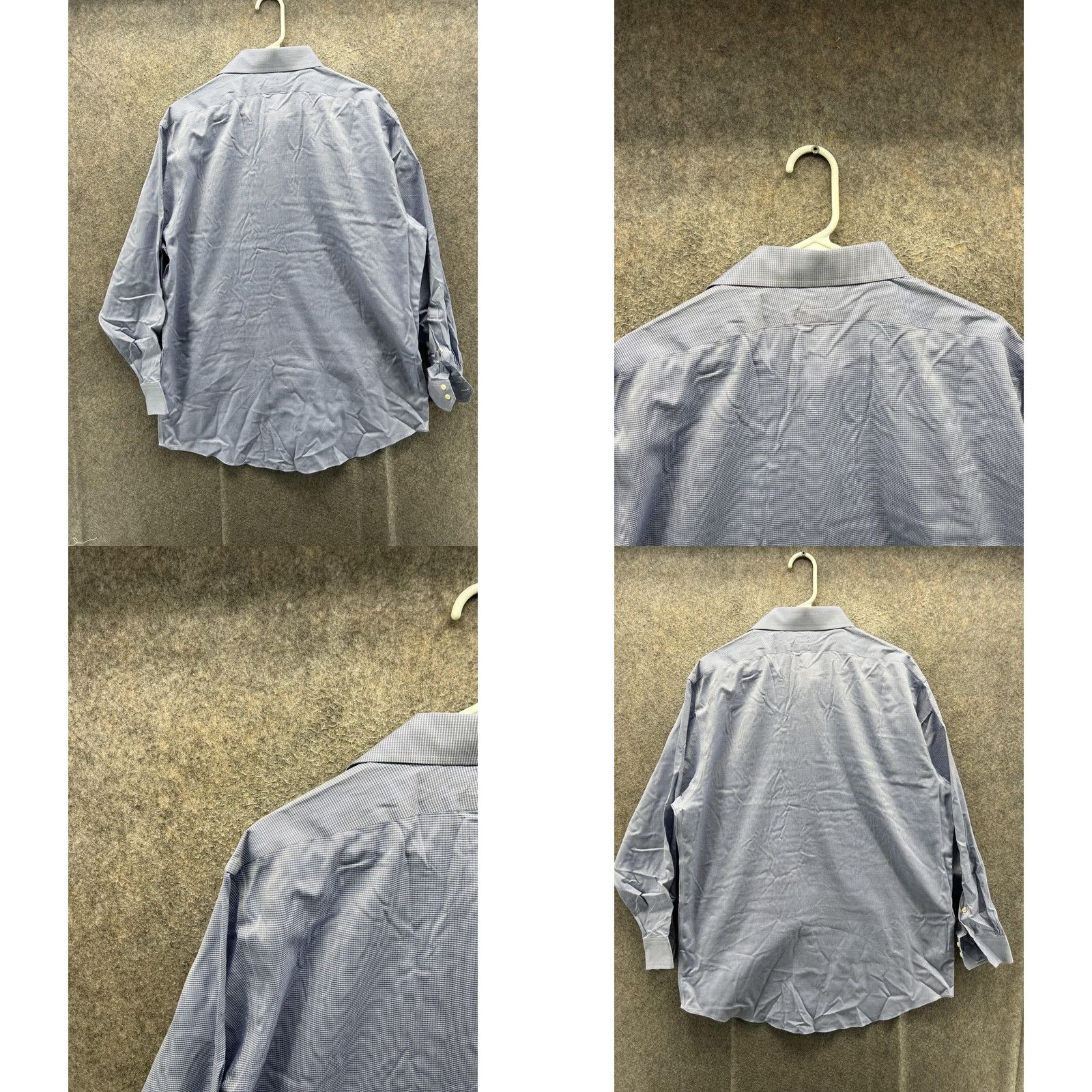 Brooks Brothers Brooks Brothers Madison Dress Shirt Mens 16.5 34 Blue Herringbone Non Iron Size 46R - 8 Thumbnail
