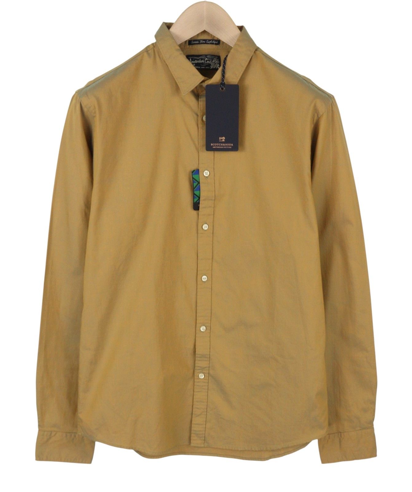 Scotch & Soda M Brown Holographic Button-Up Shirt 89045 Size US M / EU 48-50 / 2 - 3 Thumbnail