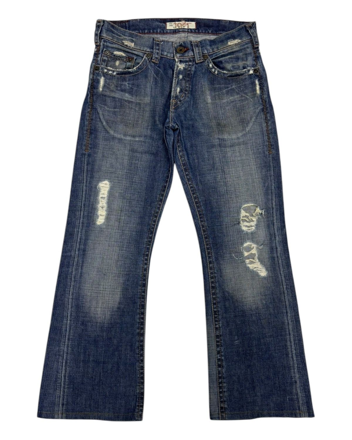 If Six Was Nine Flare Jeans Ripped Made in Canada 1921 Y2K True Religion Size US 32 / EU 48 - 8 Thumbnail