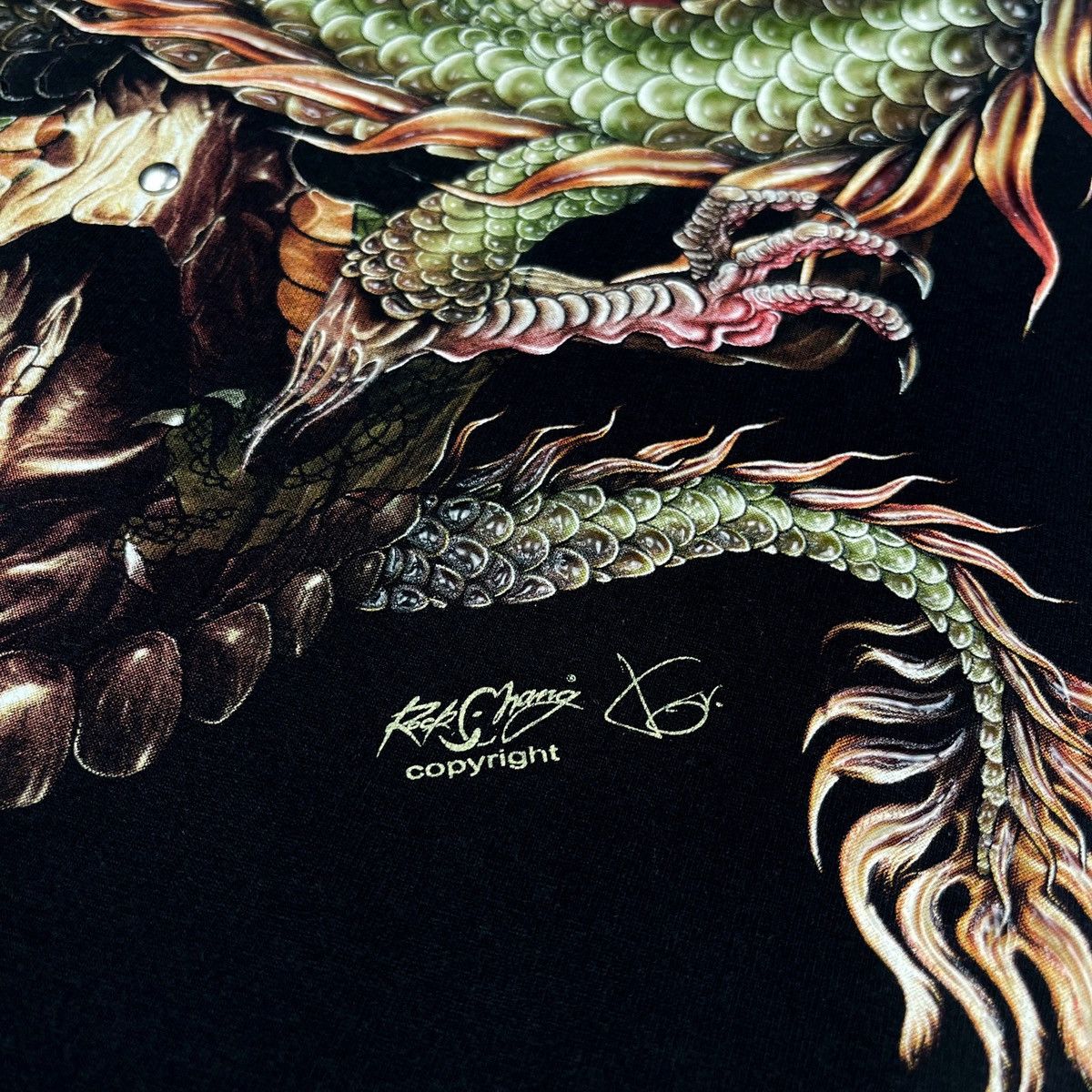 Band Tees × Japanese Brand Rock Chang 3D Dragon Glow In The Dark T-Shirt Size US M / EU 48-50 / 2 - 8 Thumbnail