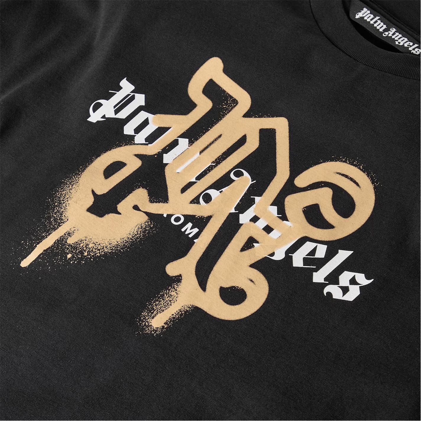 Palm Angels o1g2r1mq0426 Vegas Spray T-Shirt in Black Size US S / EU 44-46 / 1 - 3 Thumbnail