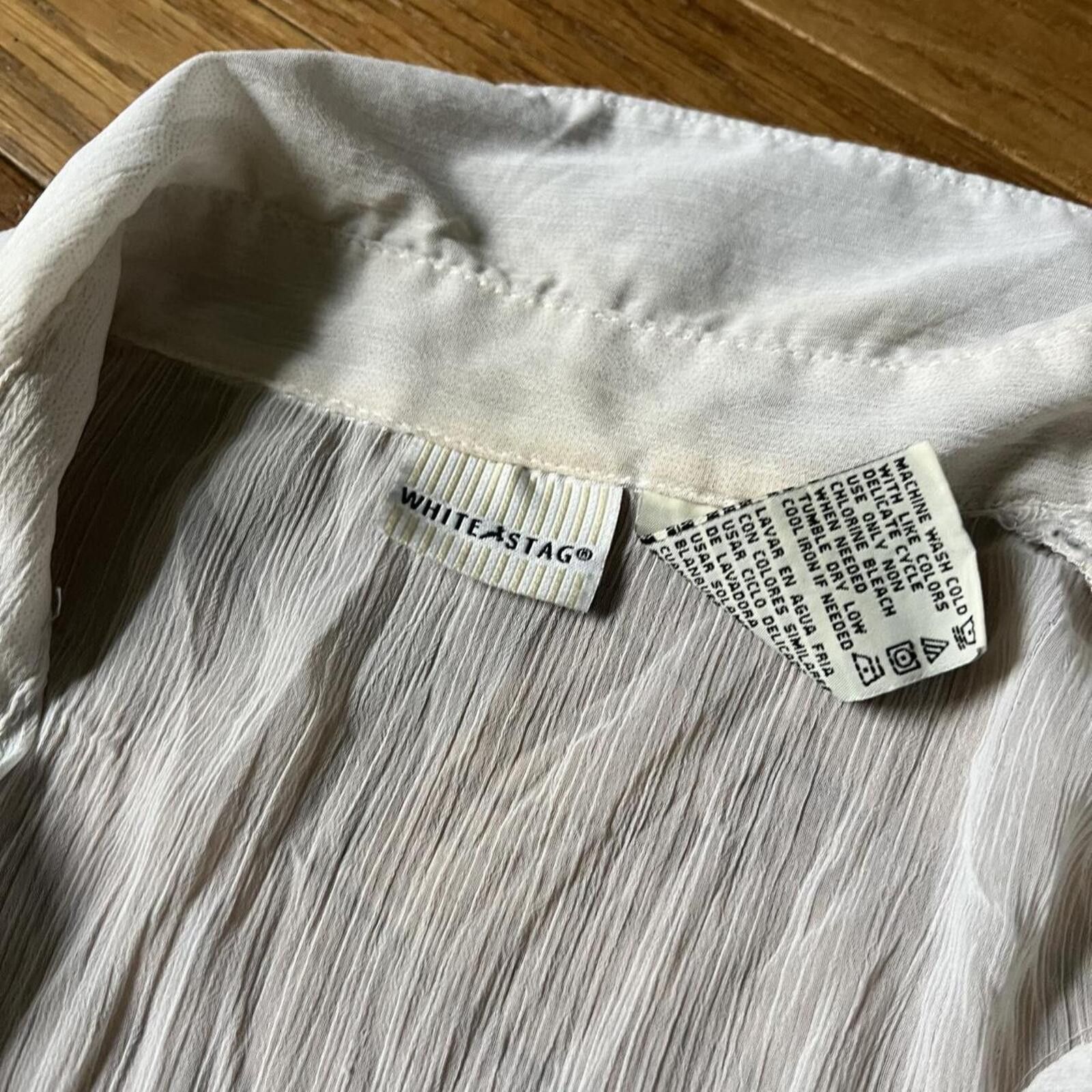Other White Stag Women's Sheer Blouse Size XL / US 12-14 / IT 48-50 - 6 Thumbnail