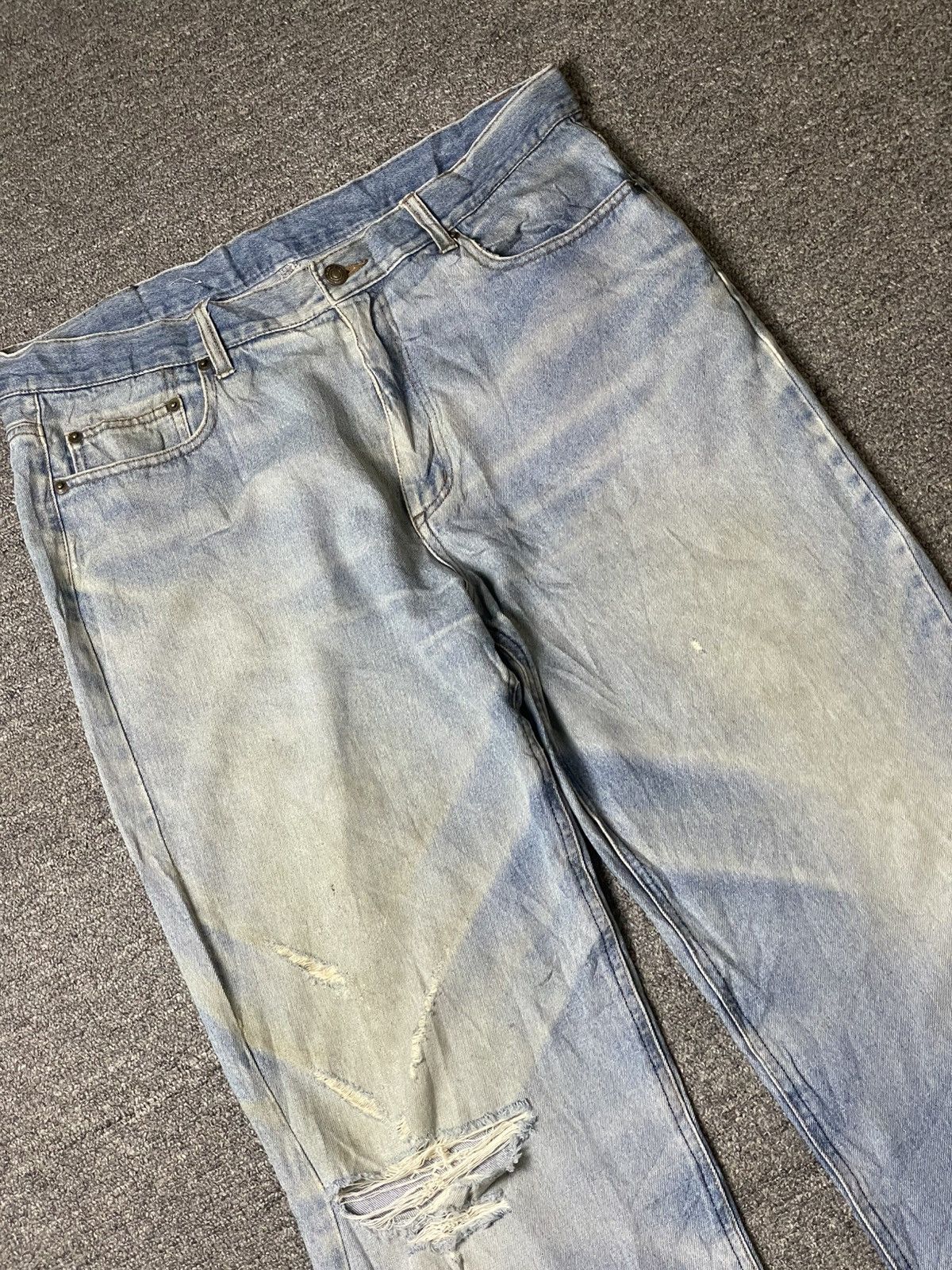 Japanese Brand × Vintage WOODLANE Brand Distressed Denim Jeans (106) Size US 37 - 3 Thumbnail