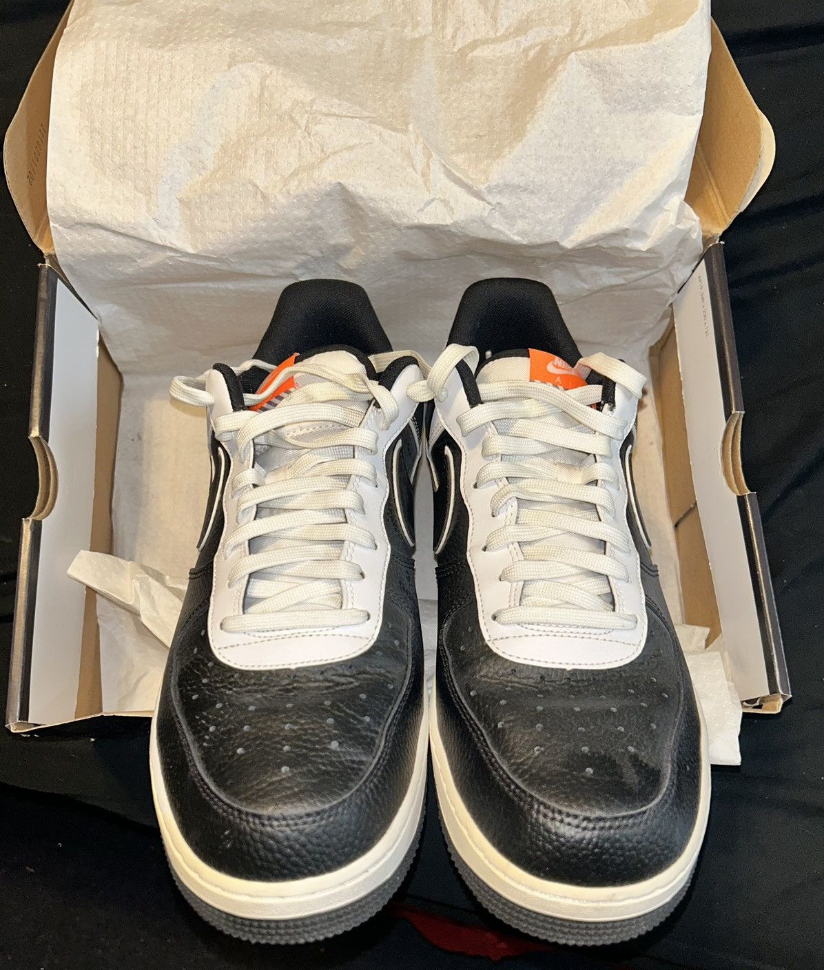 Nike Nike Air Force 1 Low ‘07 LV8 Black White Size US 12 / EU 45 - 3 Thumbnail