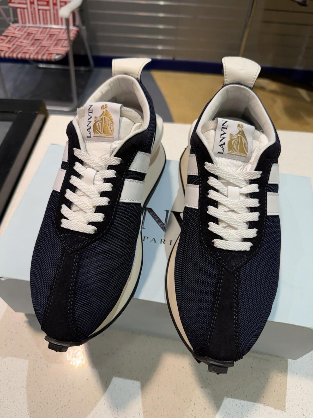 Lanvin LANVIN BLUE BUMPR SNEAKERS White Blue Size 42EU/9US Size US 9 / IT 39 - 7 Thumbnail