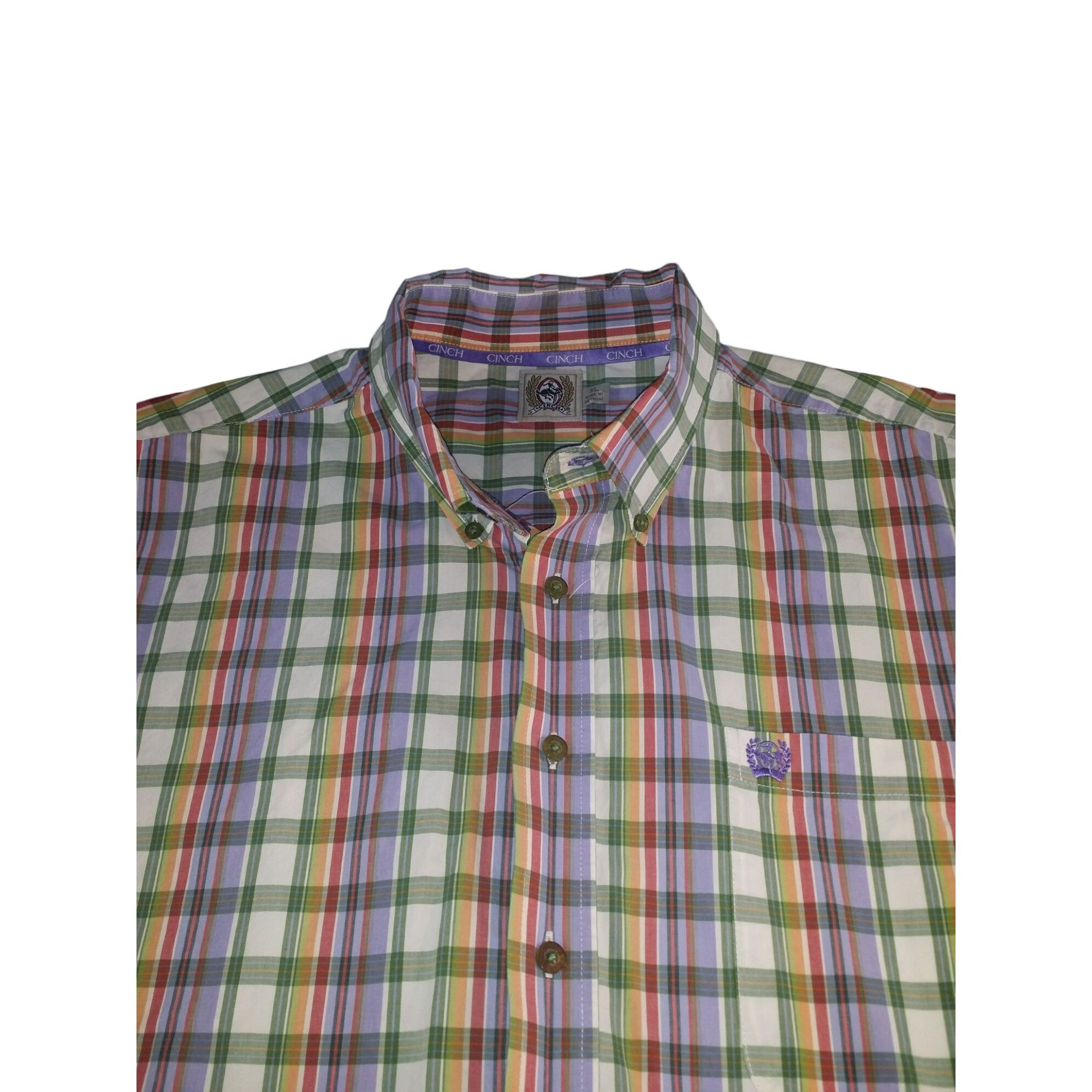 CINCH Cinch Button Up Shirt Men Sz XL Multicolor Plaid Long Sleeve Size US XL / EU 56 / 4 - 2 Thumbnail