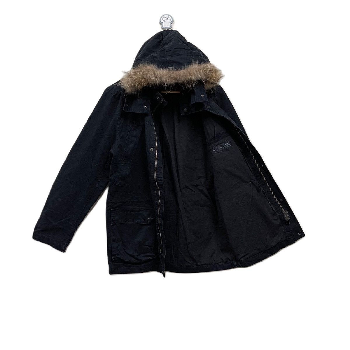 Ships Jet Blue Ships Jet Blue Fur Hoodie Jacket Japanese Brand Size US L / EU 52-54 / 3 - 3 Thumbnail
