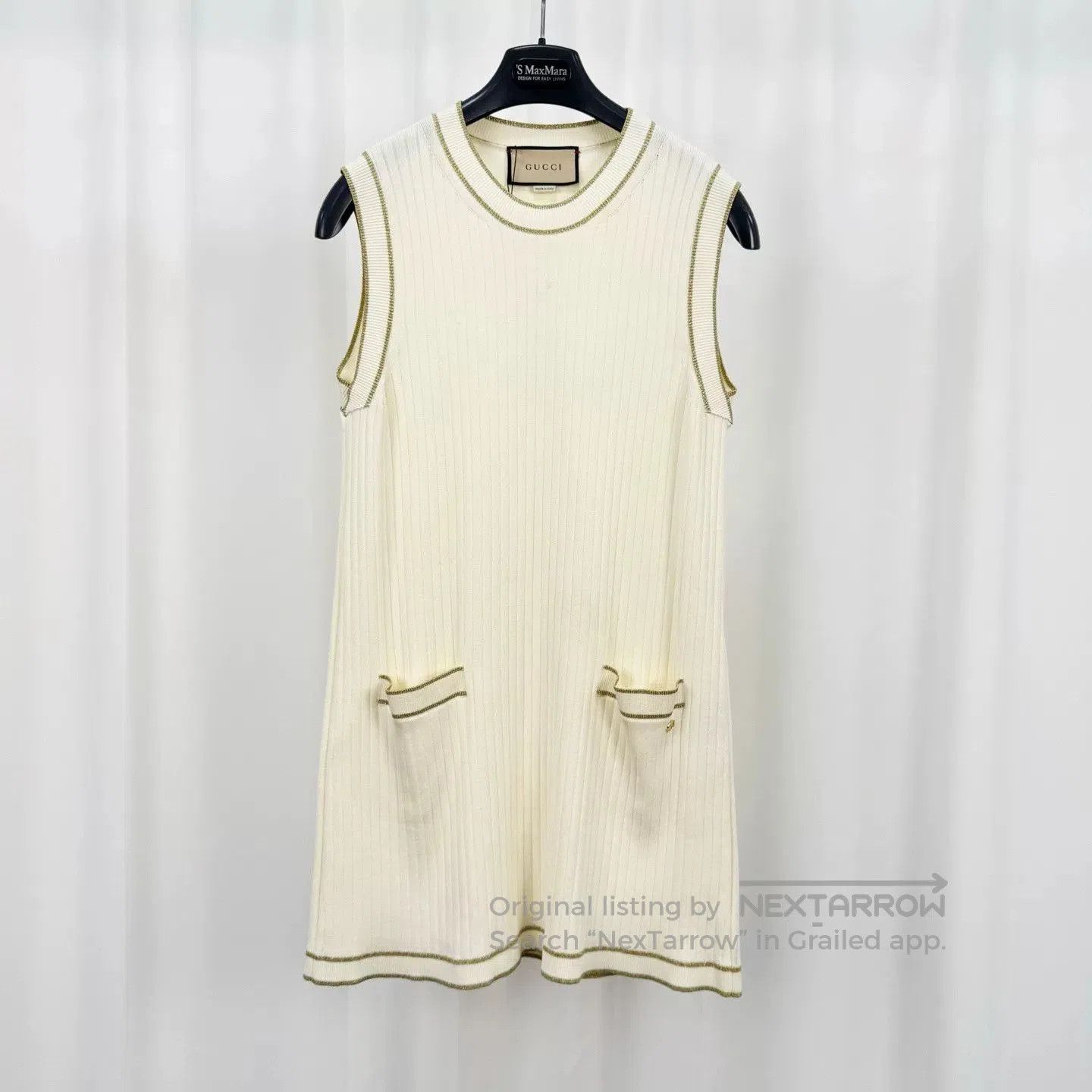 Gucci Gucci Sleeveless White Knitted Dress. Size XS / US 0-2 / IT 36-38 - 1 Thumbnail