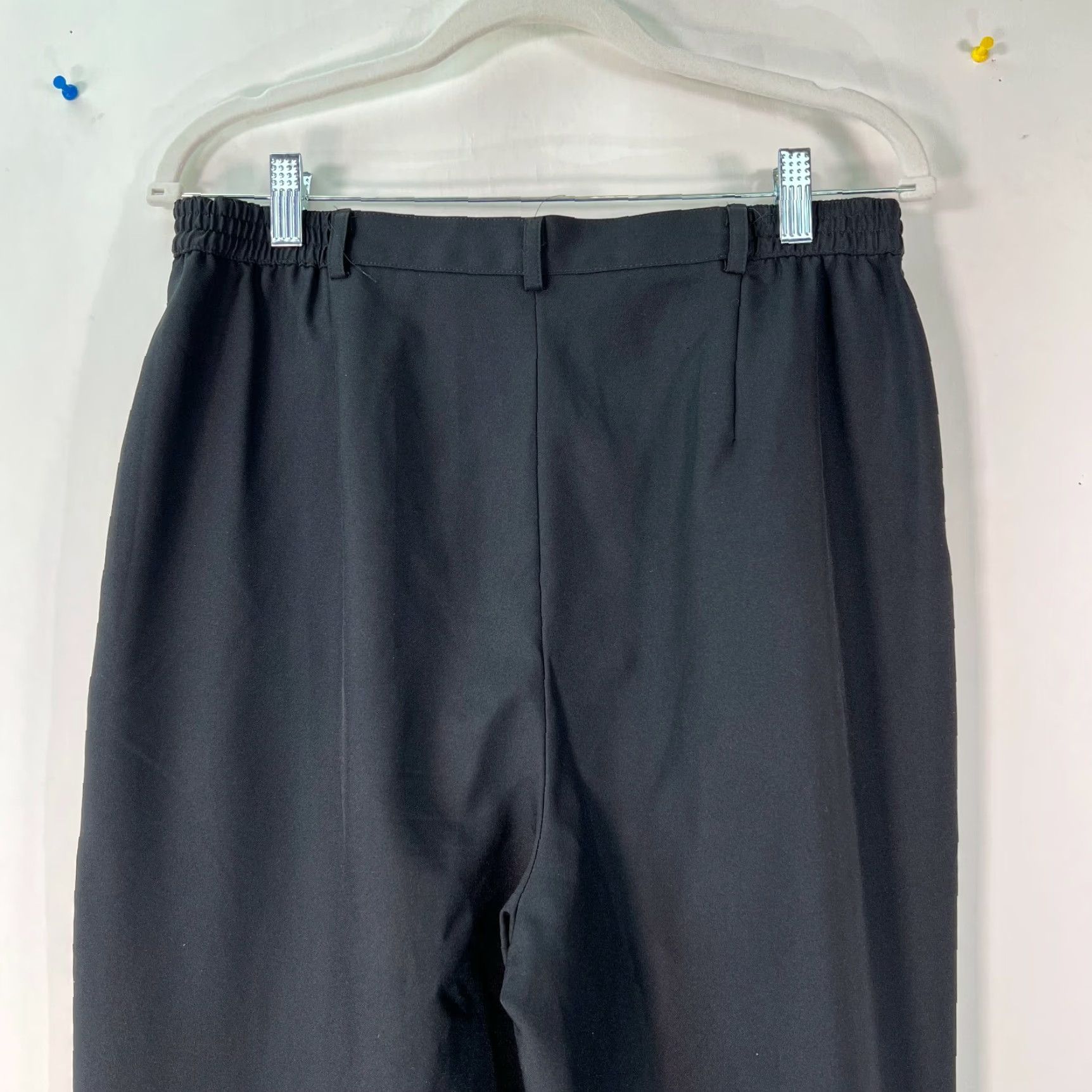Vintage Sag Harbor Womens Dress Pants Black Pleated Straight Leg High Rise Size 12 Size 34" / US 12 / IT 48 - 4 Thumbnail