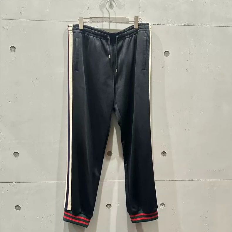 Gucci Gucci Size XL Classic black side label logo trousers suze X Size US 30 / EU 46 - 1 Thumbnail