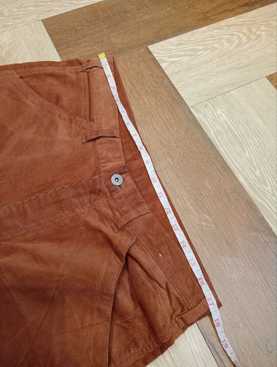 GU GU JAPAN DOUBLE KNEE WIDE BAGGY CORDUROY PANTS Size US 35 - 10 Thumbnail
