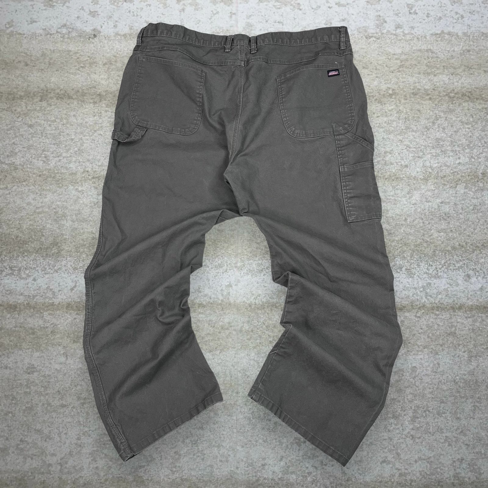 Vintage Dickies Carpenter Pants Olive Green Canvas Baggy 90s