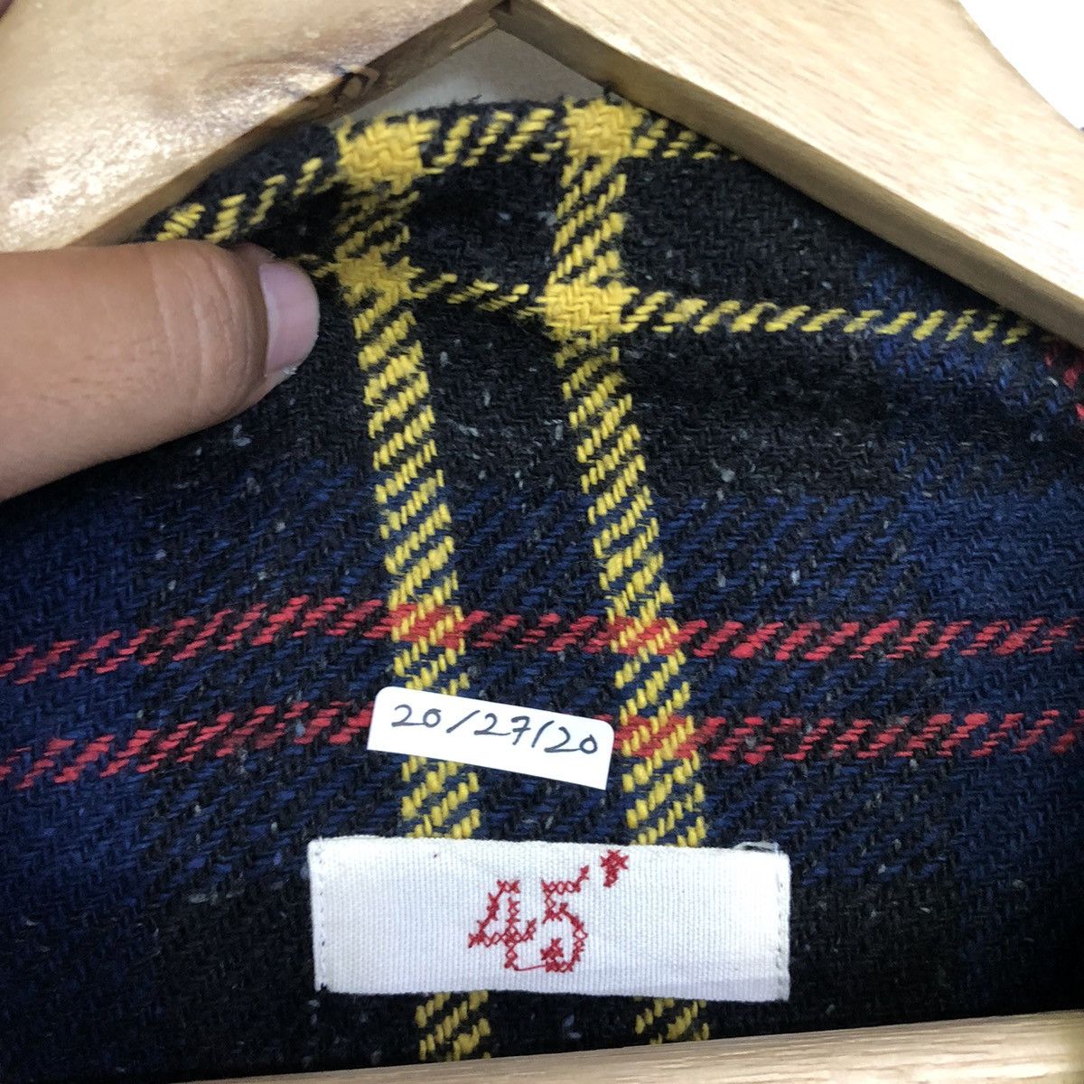 45rpm 45 RPM Tartan Pleated Knitt Cardigan Outerwear Size US M / EU 48-50 / 2 - 14 Thumbnail