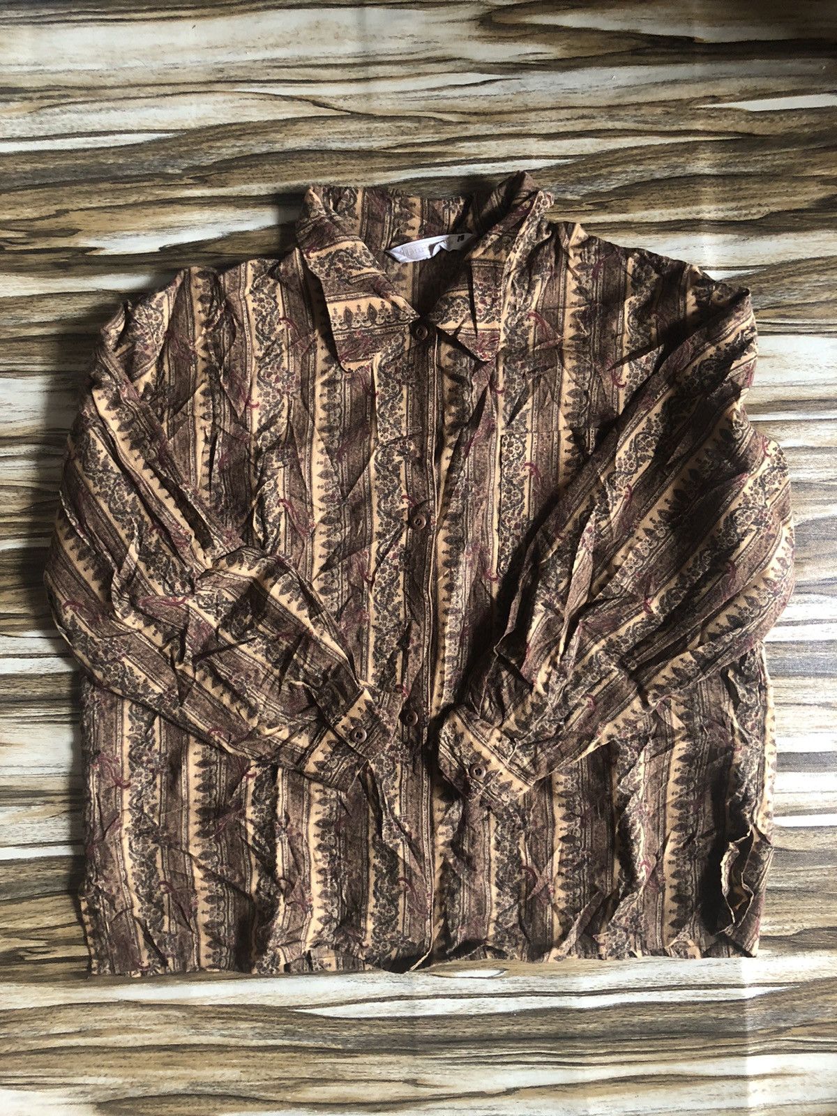 Art Comes First × Burberry Vintage burberrys striped baroque multicolour B/D shirt Size US M / EU 48-50 / 2 - 2 Thumbnail