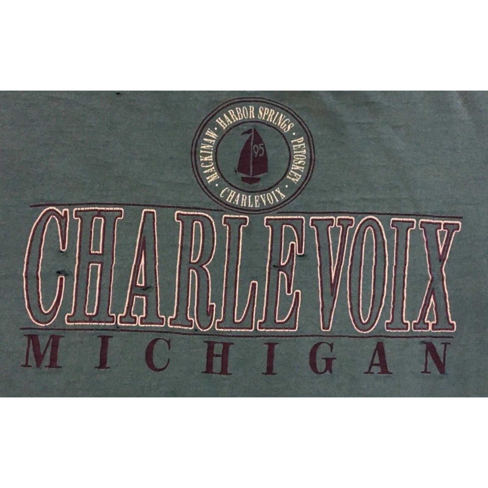Thrasher VINTAGE Destroyed T-Shirt Men S Blue 90s Michigan Charlevoix Thrashed Faded Distressed 80s Punk Grunge Surf Skate USA Blood/Spotting? Size US S / EU 44-46 / 1 - 2 Thumbnail