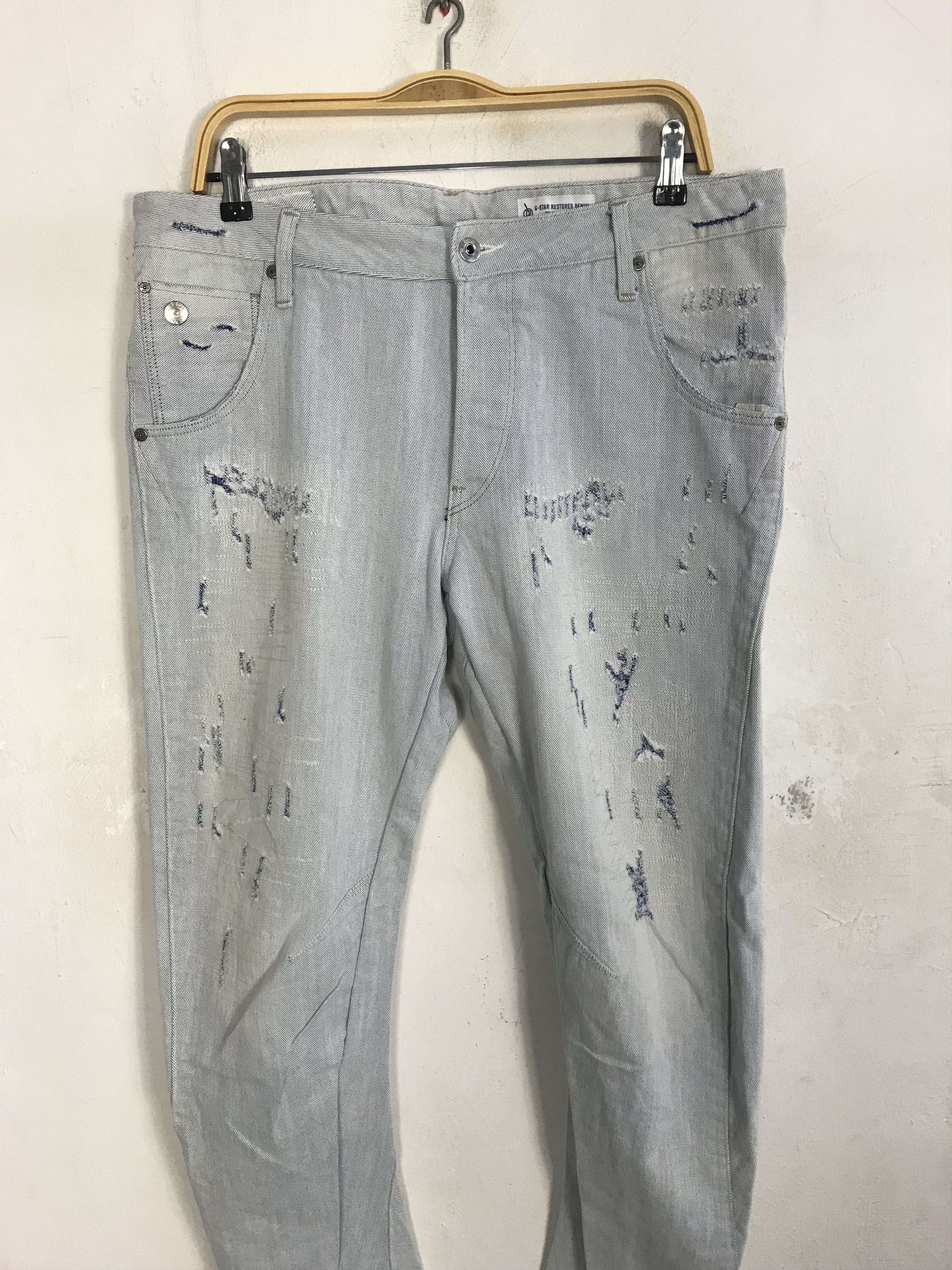 G-Star × Vintage GS Star Restore Denim Arc Tapered Indigo Pant Straight Cut Size US 36 / EU 52 - 3 Thumbnail