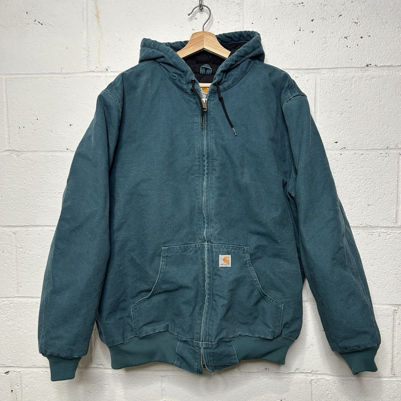 Carhartt Y2K Carhartt Quilted Hooded Active Jacket “Dark Teal” WJ130 Size XXL / US 16-18 / IT 52-54 - 1 Thumbnail