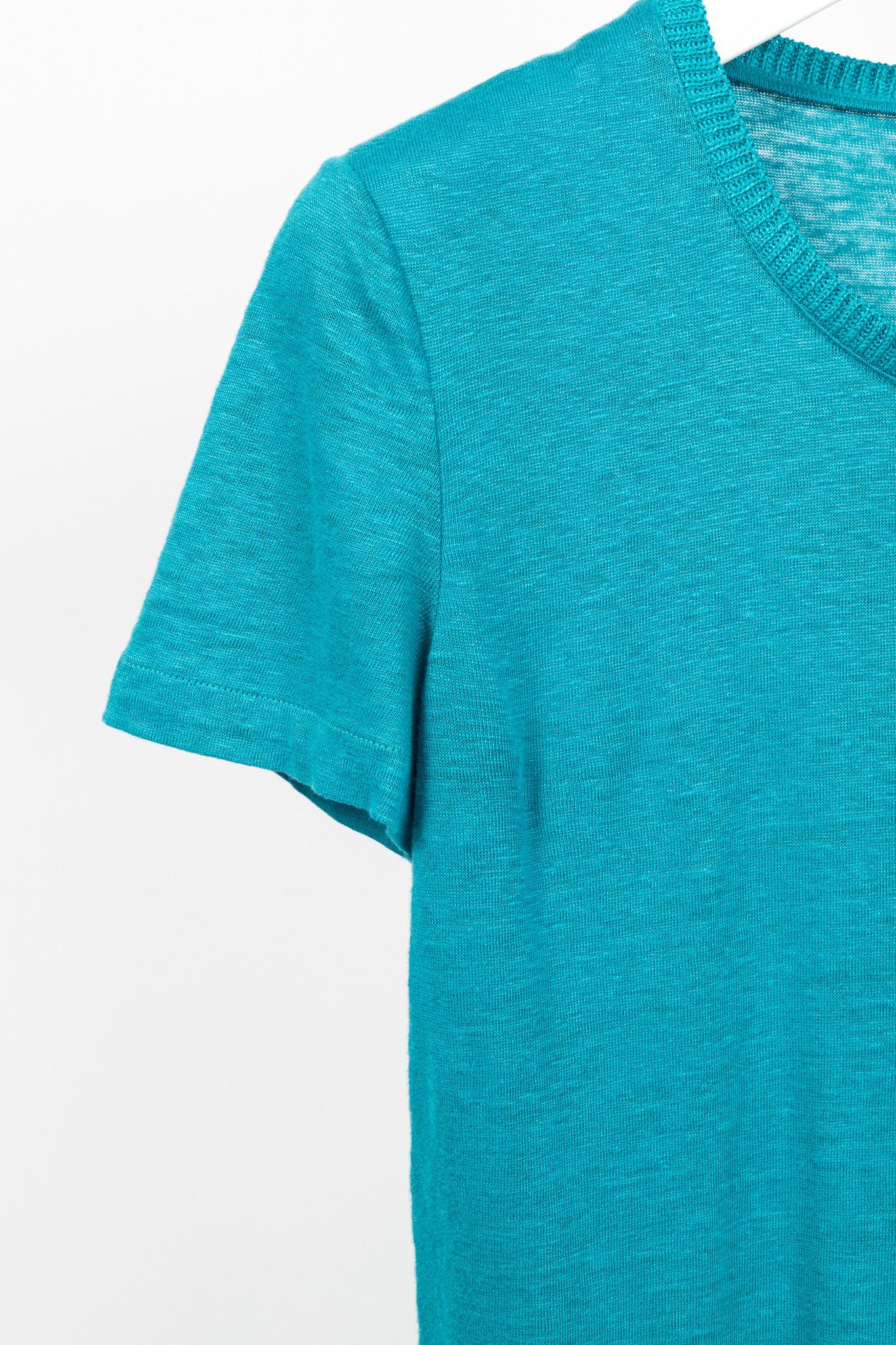 Loro Piana Loro Piana Blue Linen Short-Sleeve T-Shirt Size S / US 4 / IT 40 - 5 Thumbnail