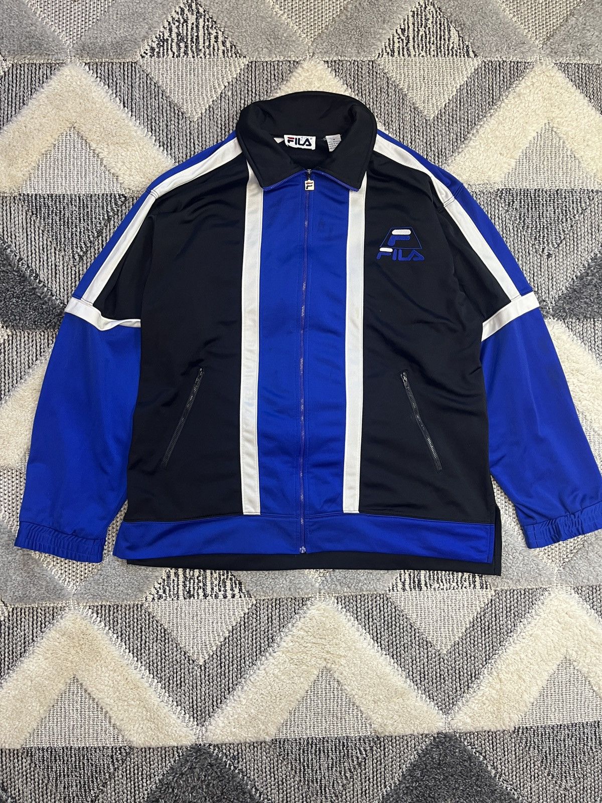 Fila × Vintage FILA VINTAGE RARE BIG LOGO ZIP SWEATSHIRT Size US L / EU 52-54 / 3 - 1 Thumbnail