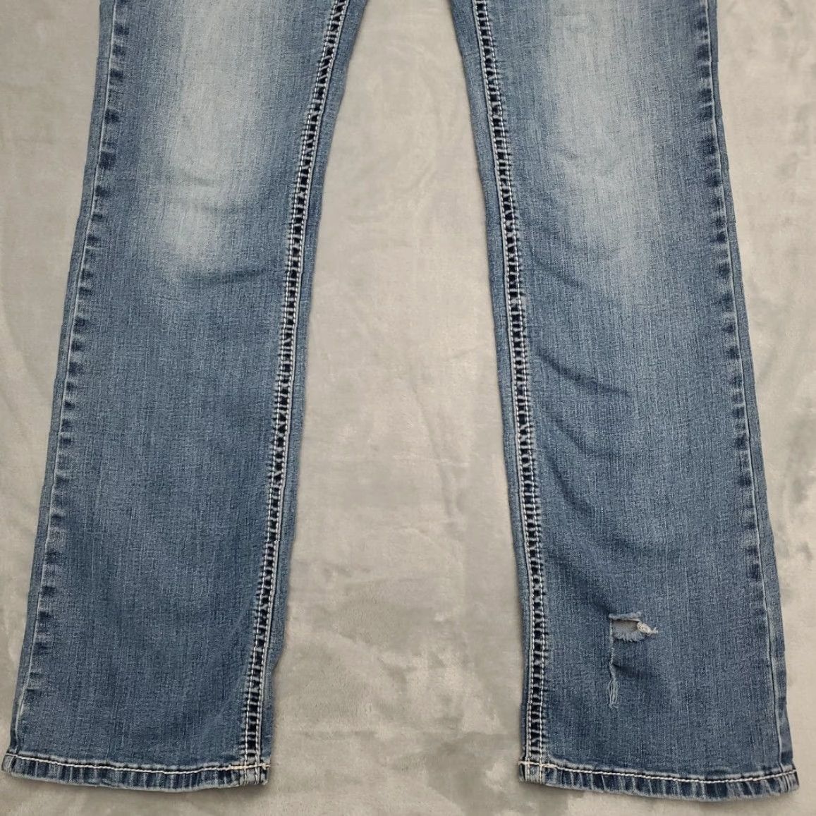 Vintage Cedar Rose Jeans Womens 30 Blue Denim Thick Whipstitch Feathers Western Cowboy Denim Blue Jeans Boots Cut Cowboy Theme Womens Size 30" / US 8 / IT 44 - 2 Thumbnail