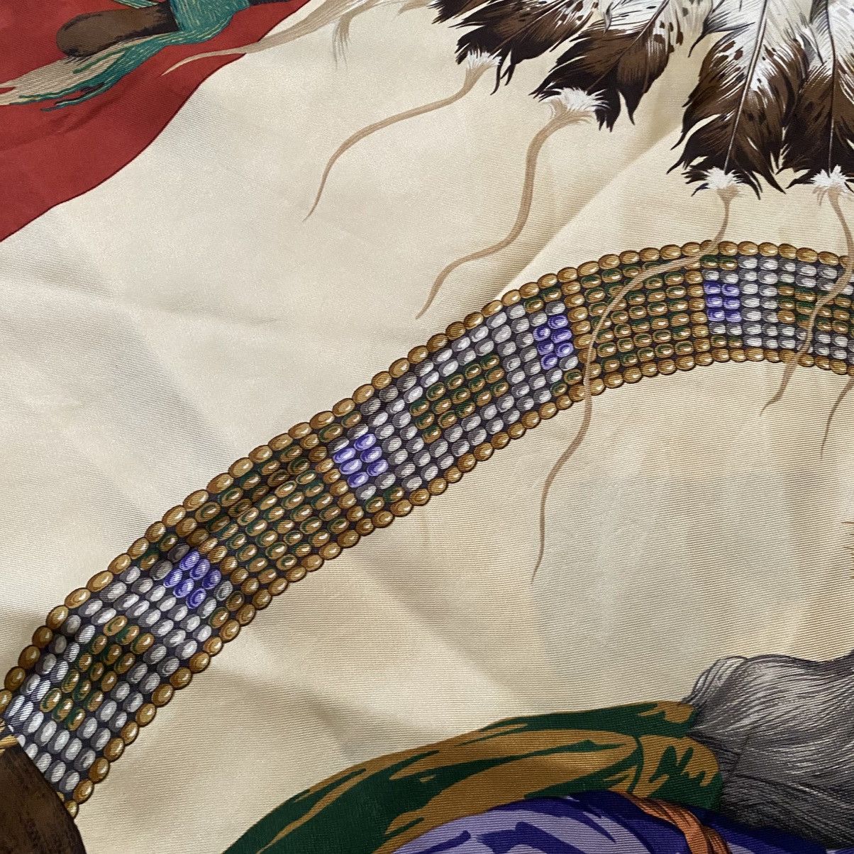 Ralph Lauren × Vintage Vintage Ralph Lauren Handchief Neckchief Bandana Sioux India Size ONE SIZE - 7 Thumbnail