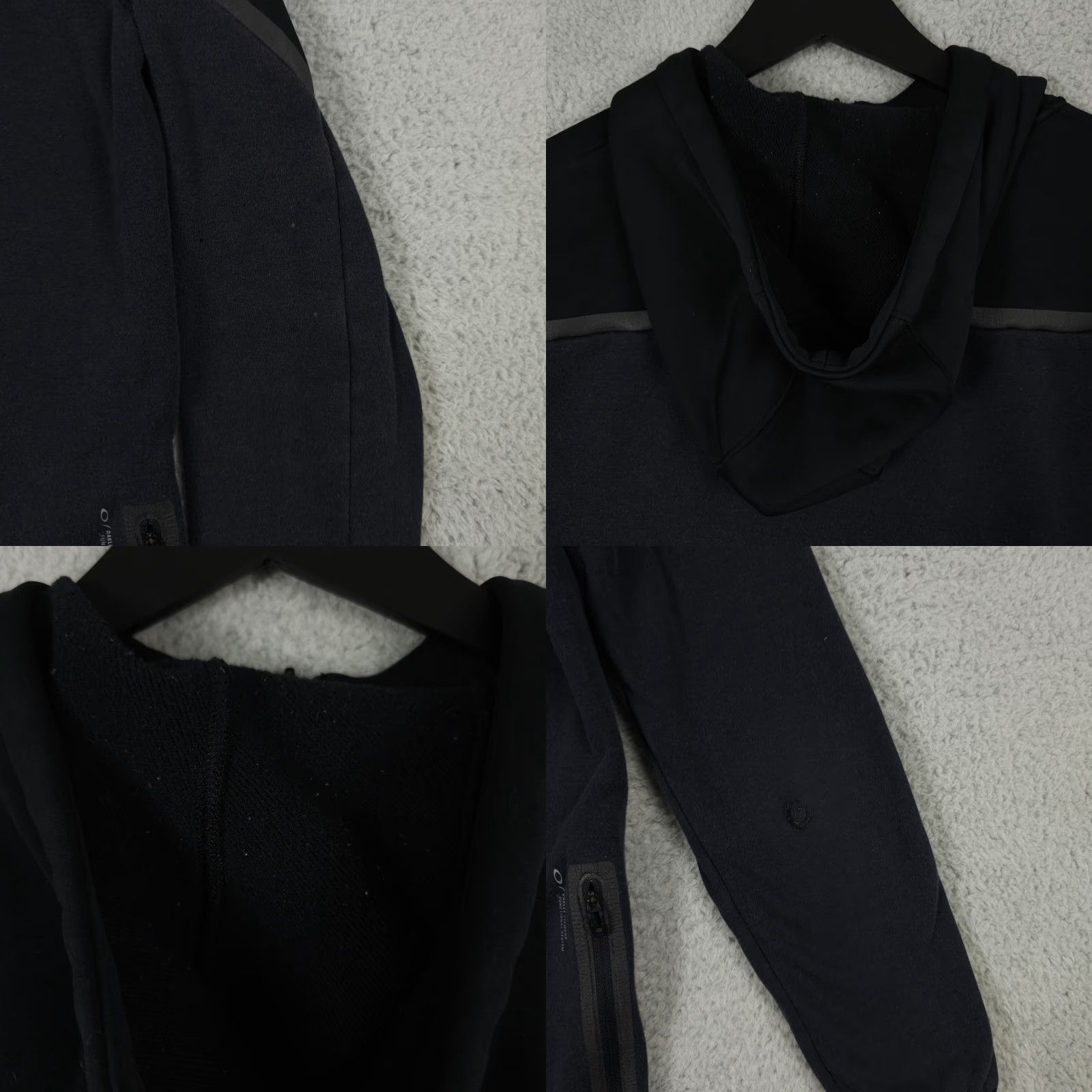 Oakley Oakley Hoodie Mens Medium Faded Black Full Zip Jacket Grunge Distressed Skater Size US M / EU 48-50 / 2 - 10 Thumbnail